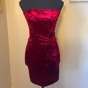 Garage Red Velvet Dress